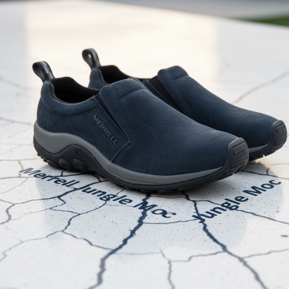 Merrell Jungle Moc Womens Navy Blue Suede Slip On Shoes J599386 Size 9